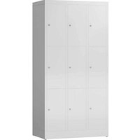 ClassiX Schließfachschrank lichtgrau X-520330, 9 Schließfächer 87,0 x 50,0 x 180,0 cm von ClassiX