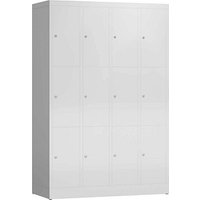 ClassiX Schließfachschrank lichtgrau X-520340, 12 Schließfächer 118,5 x 50,0 x 180,0 cm von ClassiX