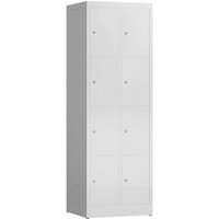 ClassiX Schließfachschrank lichtgrau X-520420, 8 Schließfächer 59,0 x 50,0 x 180,0 cm von ClassiX