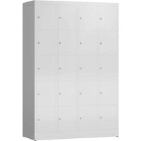 ClassiX Schließfachschrank lichtgrau X-520540, 20 Schließfächer 118,5 x 50,0 x 180,0 cm von ClassiX