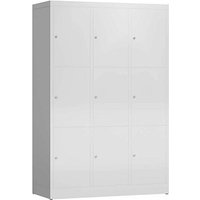 ClassiX Schließfachschrank lichtgrau X-523330, 9 Schließfächer 118,5 x 50,0 x 180,0 cm von ClassiX