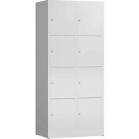 ClassiX Schließfachschrank lichtgrau X-523420, 8 Schließfächer 80,0 x 50,0 x 180,0 cm von ClassiX