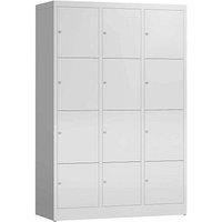 ClassiX Schließfachschrank lichtgrau X-523430, 12 Schließfächer 118,5 x 50,0 x 180,0 cm von ClassiX