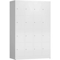 ClassiX Schließfachschrank signalweiß X-520447, 16 Schließfächer 118,5 x 50,0 x 180,0 cm von ClassiX