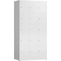 ClassiX Schließfachschrank signalweiß X-520537, 15 Schließfächer 87,0 x 50,0 x 180,0 cm von ClassiX