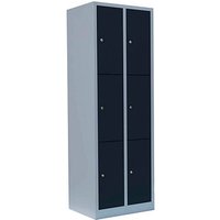 LÜLLMANN Schließfachschrank anthrazit, lichtgrau 520328, 6 Schließfächer 60,0 x 50,0 x 180,0 cm LÜLLMANN Schließfachschrank anthrazit, lichtgrau 520328, 6 Schließfächer 60,0 x 50,0 x 180,0 cm von LÜLLMANN