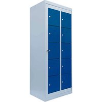 LÜLLMANN Schließfachschrank enzianblau, lichtgrau 526251, 10 Schließfächer 74,0 x 50,0 x 180,0 cm LÜLLMANN Schließfachschrank enzianblau, lichtgrau 526251, 10 Schließfächer 74,0 x 50,0 x 180,0 cm von LÜLLMANN