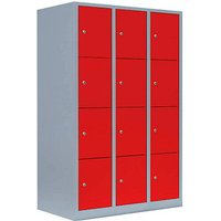 LÜLLMANN Schließfachschrank feuerrot, lichtgrau 523434, 12 Schließfächer 118,5 x 50,0 x 180,0 cm LÜLLMANN Schließfachschrank feuerrot, lichtgrau 523434, 12 Schließfächer 118,5 x 50,0 x 180,0 cm von LÜLLMANN