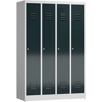 ClassiX Spind anthrazit, lichtgrau X-510148, 4 Schließfächer 118,0 x 50,0 x 180,0 cm ClassiX Spind anthrazit, lichtgrau X-510148, 4 Schließfächer 118,0 x 50,0 x 180,0 cm von ClassiX
