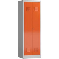 ClassiX Spind feuerrot, lichtgrau X-510424, 1 Schließfach 59,0 x 50,0 x 180,0 cm von ClassiX