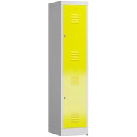 ClassiX Spind lichtgrau, zinkgelb X-523216, 2 Schließfächer 41,5 x 50,0 x 180,0 cm ClassiX Spind lichtgrau, zinkgelb X-523216, 2 Schließfächer 41,5 x 50,0 x 180,0 cm von ClassiX