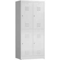 ClassiX Spind lichtgrau X-523220, 4 Schließfächer 80,0 x 50,0 x 180,0 cm ClassiX Spind lichtgrau X-523220, 4 Schließfächer 80,0 x 50,0 x 180,0 cm von ClassiX
