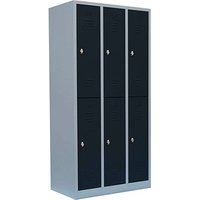 LÜLLMANN Spind anthrazit, lichtgrau 520238, 6 Schließfächer 88,5 x 50,0 x 180,0 cm LÜLLMANN Spind anthrazit, lichtgrau 520238, 6 Schließfächer 88,5 x 50,0 x 180,0 cm von LÜLLMANN