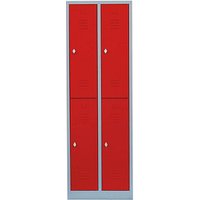 LÜLLMANN Spind feuerrot, lichtgrau 521224, 4 Schließfächer 60,0 x 50,0 x 195,0 cm LÜLLMANN Spind feuerrot, lichtgrau 521224, 4 Schließfächer 60,0 x 50,0 x 195,0 cm von LÜLLMANN