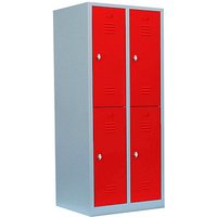 LÜLLMANN Spind feuerrot, lichtgrau 523224, 4 Schließfächer 80,0 x 50,0 x 180,0 cm LÜLLMANN Spind feuerrot, lichtgrau 523224, 4 Schließfächer 80,0 x 50,0 x 180,0 cm von LÜLLMANN