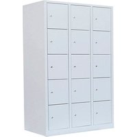 LÜLLMANN Schließfachschrank lichtgrau 523530, 15 Schließfächer 118,5 x 50,0 x 180,0 cm LÜLLMANN Schließfachschrank lichtgrau 523530, 15 Schließfächer 118,5 x 50,0 x 180,0 cm von LÜLLMANN