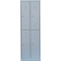 LÜLLMANN Spind lichtgrau 521220, 4 Schließfächer 60,0 x 50,0 x 195,0 cm von LÜLLMANN