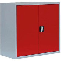 LÜLLMANN Stahlschrank 530304 feuerrot, lichtgrau 80,0 x 38,3 x 75,0 cm, aufgebaut von LÜLLMANN