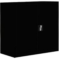 LÜLLMANN Stahlschrank 530309 tiefschwarz 80,0 x 38,3 x 75,0 cm, aufgebaut von LÜLLMANN