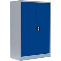 LÜLLMANN Stahlschrank 530321 enzianblau, lichtgrau 92,5 x 42,2 x 120,0 cm, aufgebaut von LÜLLMANN