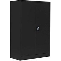 LÜLLMANN Stahlschrank 530329 tiefschwarz 92,5 x 42,2 x 120,0 cm, aufgebaut von LÜLLMANN