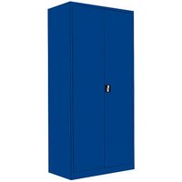 LÜLLMANN Stahlschrank 530353 enzianblau 92,5 x 50,0 x 195,0 cm, aufgebaut von LÜLLMANN