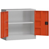 ClassiX Stahlschrank X-530304 feuerrot, lichtgrau 80,0 x 38,0 x 75,0 cm, aufgebaut von ClassiX