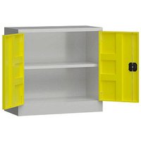 ClassiX Stahlschrank X-530306 zinkgelb, lichtgrau 80,0 x 38,0 x 75,0 cm, aufgebaut von ClassiX