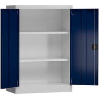 ClassiX Stahlschrank X-530321 enzianblau, lichtgrau 92,0 x 42,0 x 120,0 cm, aufgebaut von ClassiX