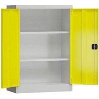 ClassiX Stahlschrank X-530326 zinkgelb, lichtgrau 92,0 x 42,0 x 120,0 cm, aufgebaut von ClassiX