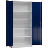 ClassiX Stahlschrank X-530361 enzianblau, lichtgrau 92,0 x 60,0 x 194,5 cm, aufgebaut von ClassiX