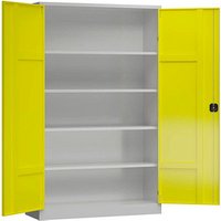 ClassiX Stahlschrank X-530386 zinkgelb, lichtgrau 120,0 x 60,0 x 194,5 cm, aufgebaut von ClassiX