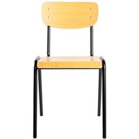 LÜLLMANN Stapelstuhl 225315 buche, schwarz Holz, 1 St. von LÜLLMANN