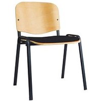 LÜLLMANN Stapelstuhl 225450 buche, schwarz Holz, 1 St. von LÜLLMANN