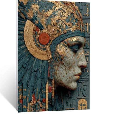 Ägypten Malen Nach Zahlen Erwachsene, Malen nach Zahlen auf Leinwand mit Pinsel und Acrylfarben 35x50 CM DIY Basteln Erwachsene Leinwand Bilder Abstrakt für Wanddeko Wohnzimmer Geschenke LSJ-2192 von LUESSJAO