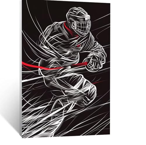 Abstrakt Malen Nach Zahlen Erwachsene, Malen nach Zahlen auf Leinwand mit Pinsel und Acrylfarben 135 x 100cm DIY Basteln Erwachsene Leinwand Bilder Puck für Wanddeko Wohnzimmer Geschenke LSJ-2375 von LUESSJAO