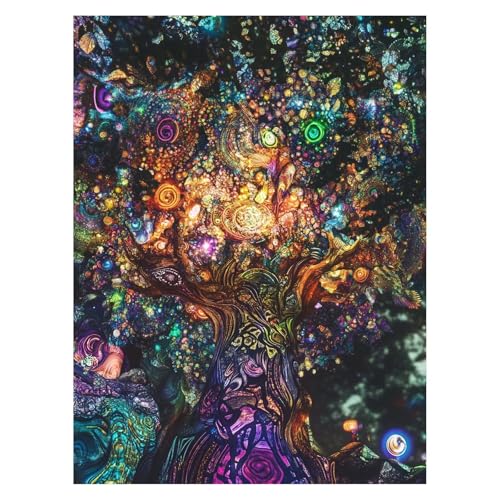 Baum Malen Nach Zahlen Erwachsene, Malen Nach Zahlen auf Leinwand mit Pinsel und Acrylfarben 135 x 100 cm DIY Basteln Erwachsene Leinwand Bilder PflanZen für Zimmer Deko Geschenke für Frauen LSJ-4578 von LUESSJAO
