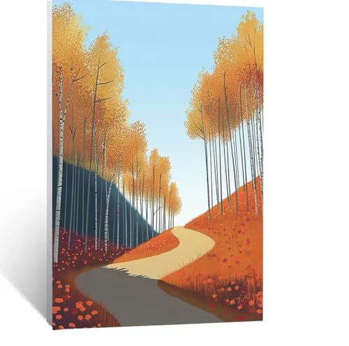 Baum Malen Nach Zahlen Erwachsene, Malen nach Zahlen auf Leinwand mit Pinsel und Acrylfarben 110 x 80CM DIY Basteln Erwachsene Leinwand Bilder Landschaft für Wanddeko Wohnzimmer Geschenke LSJ-4705 von LUESSJAO