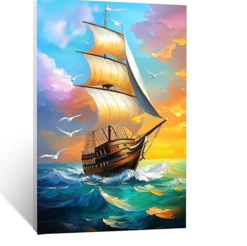 Boot Malen Nach Zahlen Erwachsene, Malen nach Zahlen auf Leinwand mit Pinsel und Acrylfarben 80x110CM DIY Basteln Erwachsene Leinwand Bilder Landschaft für Wanddeko Wohnzimmer Geschenke LSJ-1471 Boot Malen Nach Zahlen Erwachsene, Malen nach Zahlen auf Leinwand mit Pinsel und Acrylfarben 80x110CM DIY Basteln Erwachsene Leinwand Bilder Landschaft für Wanddeko Wohnzimmer Geschenke LSJ-1471 von LUESSJAO