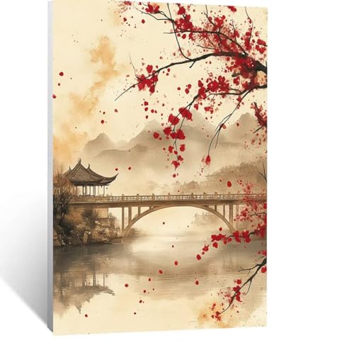 Brücke Malen Nach Zahlen Erwachsene, Malen nach Zahlen auf Leinwand mit Pinsel und Acrylfarben 80x60cm DIY Basteln Erwachsene Leinwand Bilder Landschaft für Wanddeko Wohnzimmer Geschenke LSJ-5363 Brücke Malen Nach Zahlen Erwachsene, Malen nach Zahlen auf Leinwand mit Pinsel und Acrylfarben 80x60cm DIY Basteln Erwachsene Leinwand Bilder Landschaft für Wanddeko Wohnzimmer Geschenke LSJ-5363 von LUESSJAO