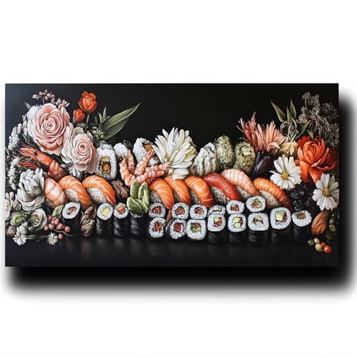 DIY Malen nach Zahlen Erwachsene Sushi Malen nach Zahlen ab 7 jahre Mädchen Delikatessen Kreativ set für Erwachsene mit Leinwand Acrylfarben set und Pinsel,Bastelset zum Bemalen, Wanddeko 20X40cm 1--P DIY Malen nach Zahlen Erwachsene Sushi Malen nach Zahlen ab 7 jahre Mädchen Delikatessen Kreativ set für Erwachsene mit Leinwand Acrylfarben set und Pinsel,Bastelset zum Bemalen, Wanddeko 20X40cm 1--P von LUESSJAO