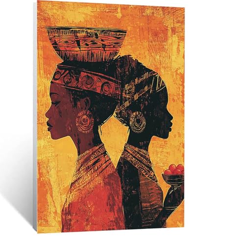 Diamond Painting Erwachsene, DIY Diamant Painting Bilder Frau, Vollbohrer Afrika Diamant Malerei Malen Nach Zahlen Cross Stickerei Bastelset Erwachsene, für Home Wand Deko Wohnzimmer 30 x 40 cm 2003 von LUESSJAO