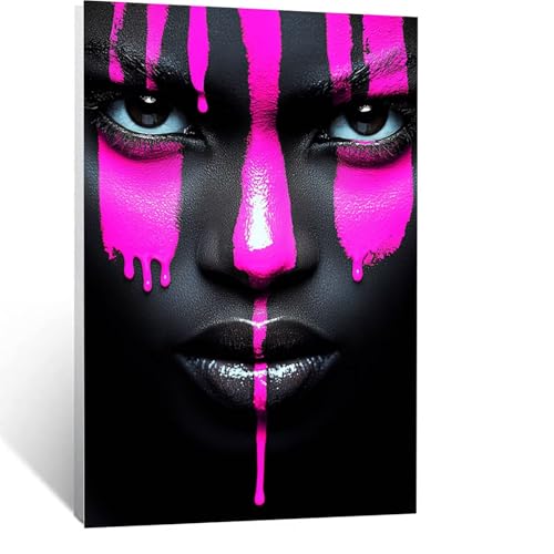 Diamond Painting Erwachsene, DIY Diamant Painting Bilder Gesicht, Vollbohrer Rosa Diamant Malerei Malen Nach Zahlen Cross Stickerei Bastelset Erwachsene, für Home Wand Deko Wohnzimmer 30 x 40 cm 1992 von LUESSJAO
