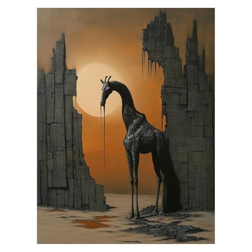 Giraffe Malen Nach Zahlen Erwachsene, Malen Nach Zahlen auf Leinwand mit Pinsel und Acrylfarben 135x100 cm DIY Basteln Erwachsene Leinwand Bilder Kunst für Deko Wohnzimmer Geschenke für Frauen LSJ4592 von LUESSJAO