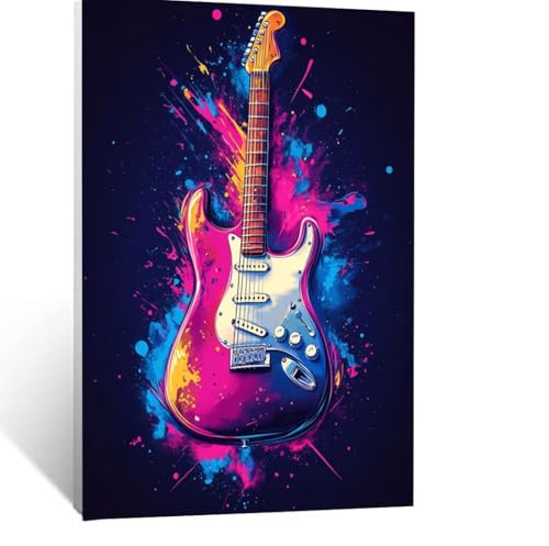 Gitarre Malen Nach Zahlen Erwachsene, Malen nach Zahlen auf Leinwand mit Pinsel und Acrylfarben 80x60CM DIY Basteln Erwachsene Leinwand Bilder Musikinstrumente für Deko Wohnzimmer Geschenke LSJ-7145 Gitarre Malen Nach Zahlen Erwachsene, Malen nach Zahlen auf Leinwand mit Pinsel und Acrylfarben 80x60CM DIY Basteln Erwachsene Leinwand Bilder Musikinstrumente für Deko Wohnzimmer Geschenke LSJ-7145 von LUESSJAO