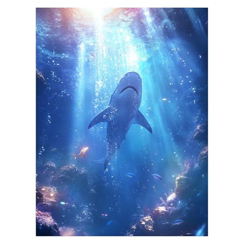 Hai Malen Nach Zahlen Erwachsene, Malen Nach Zahlen auf Leinwand mit Pinsel und Acrylfarben 135x100cm DIY Basteln Erwachsene Leinwand Bilder Meer für Wanddeko Wohnzimmer Geschenke für Frauen LSJ-5558 von LUESSJAO