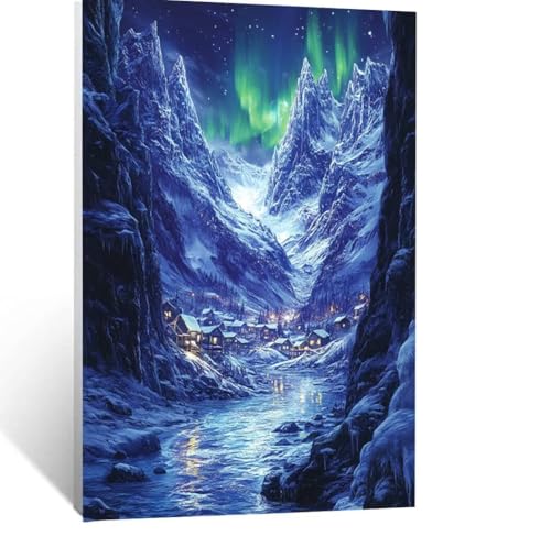 Kleine Stadt Malen Nach Zahlen Erwachsene, Malen nach Zahlen auf Leinwand mit Pinsel und Acrylfarben 30x40cm DIY Basteln Erwachsene Leinwand Bilder Schneeberg für Wanddeko Wohnzimmer Geschenke LSJ6723 Kleine Stadt Malen Nach Zahlen Erwachsene, Malen nach Zahlen auf Leinwand mit Pinsel und Acrylfarben 30x40cm DIY Basteln Erwachsene Leinwand Bilder Schneeberg für Wanddeko Wohnzimmer Geschenke LSJ6723 von LUESSJAO