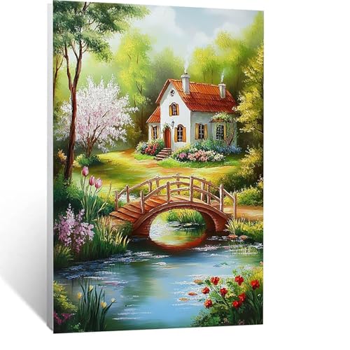 Ländliche Landschaft Diamond Painting Brücke Diamond Painting Erwachsene Groß XXL 70x95 CM Vollbohrer Diamanten Malerei Bilder Stickerei Bastelset Erwachsene Kinder Anfänger Home Wanddeko LSJ4088 Ländliche Landschaft Diamond Painting Brücke Diamond Painting Erwachsene Groß XXL 70x95 CM Vollbohrer Diamanten Malerei Bilder Stickerei Bastelset Erwachsene Kinder Anfänger Home Wanddeko LSJ4088 von LUESSJAO