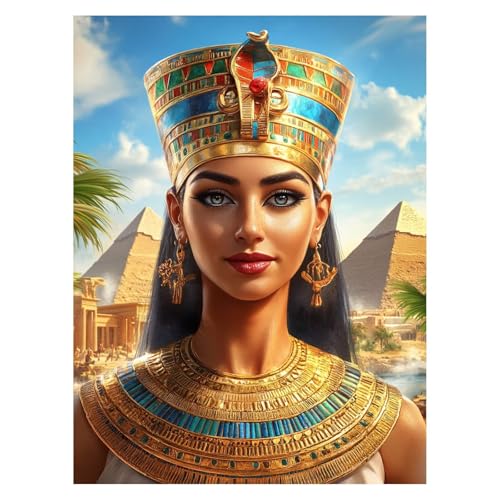 Malen Nach Zahlen Erwachsene Ägypten Malen Nach Zahlen Kinder Pyramide mit Pinsel und Wasserdicht Leinwand Acrylfarben Set, Diy Set Erwachsene Bilder 30 x 40 CM für Deko Wohnzimmer Geschenke LSJ-6986 von LUESSJAO
