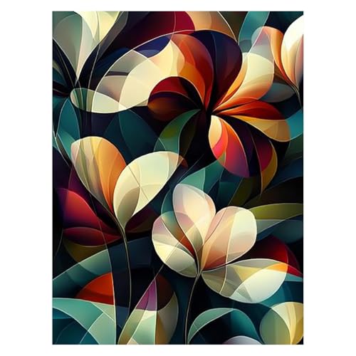 Malen Nach Zahlen Erwachsene Abstrakt Malen Nach Zahlen Kinder Blume mit Pinsel und Wasserdicht Leinwand Acrylfarben Set,Diy Set Erwachsene Bilder 100 x 135cm Zimmer Deko Geschenke für Frauen LSJ-4557 von LUESSJAO